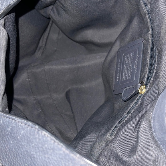 Coach Leather Lexy Black Shoulder Bag with Scarf Accent F27593 Coach Lexy - Picture 9 of 11